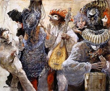 Artworks in 150 Subjects Painting - MASCARADE AU TAMBOUR MP Modern